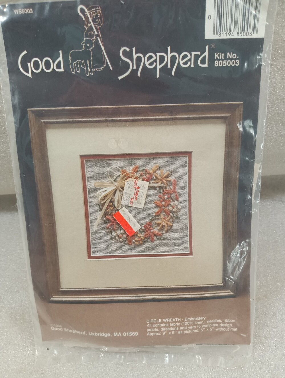 Good Shepherd Embroidery Kit 805004 Heart Wreath